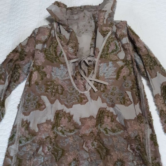 RARE Issey Miyake MADE IN JAPAN floral oversized pullover dress with collar - Picture 1 of 4